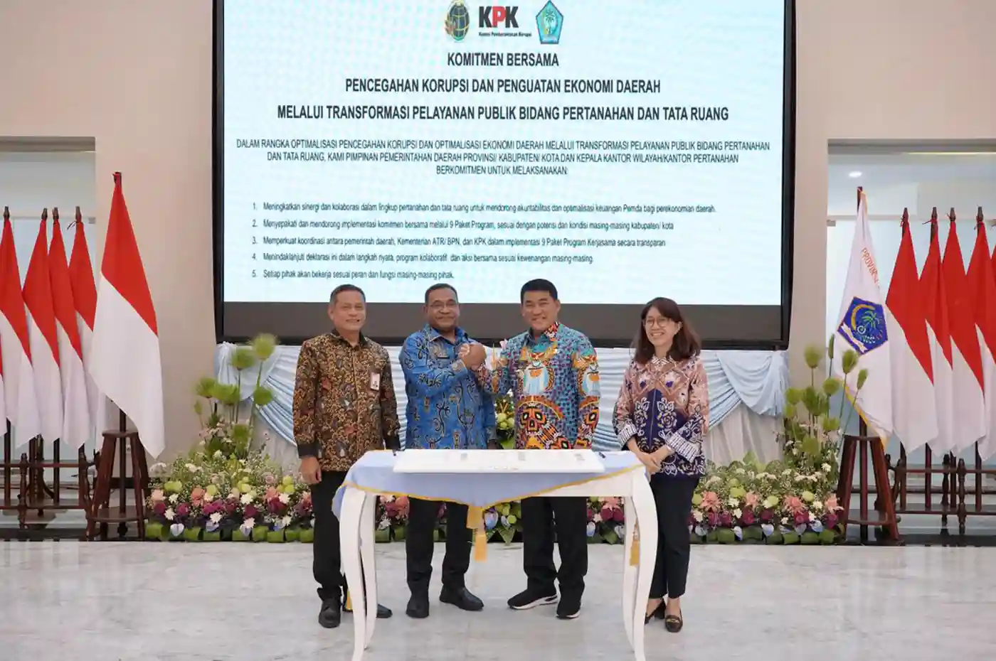 transformasi layanan pertanahan atr bpn dan kpk di sulawesi utara