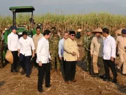 menteri nusron dampingi presiden prabowo panen raya di malang