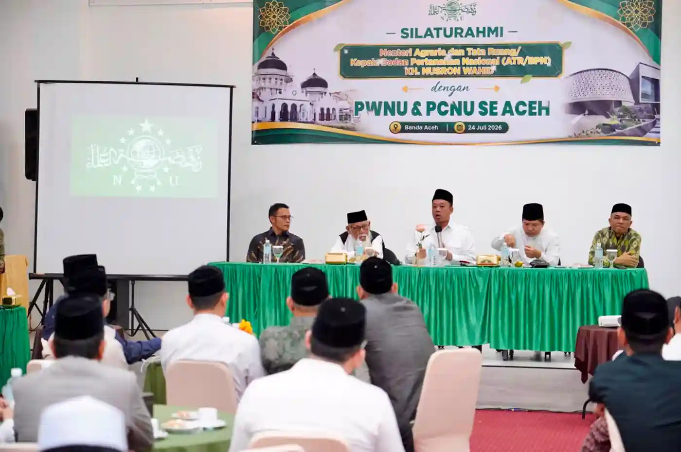 menteri nusron dan pwnu aceh kebut sertipikasi tanah wakaf