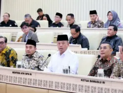 menteri nusron laporkan realisasi anggaran kementerian atrbpn 2025