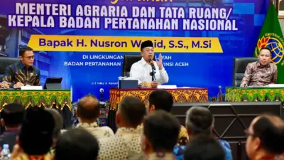 menteri nusron wahid dorong transformasi layanan pertanahan di provinsi aceh