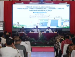 menteri atr bpn nusron wahid memimpin rapat koordinasi transformasi layanan pertanahan di sleman