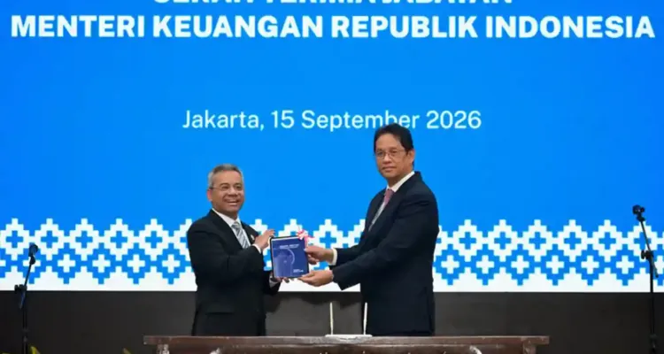 serah terima jabatan menteri keuangan dari purbaya yudhi sadewa kepada suahasil nazara di jakarta