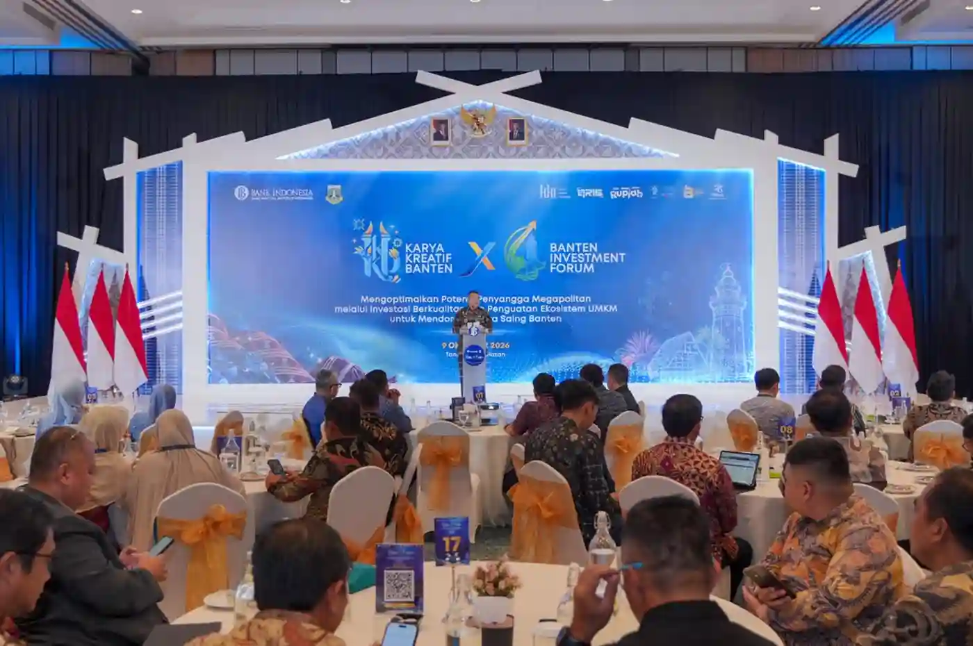 wamen atr waka bpn ossy dermawan saat memberikan paparan dalam banten investment forum 2026